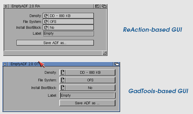 EmptyADF - both GUI versions