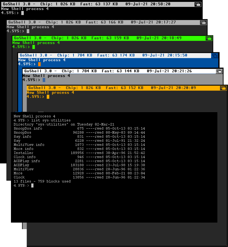 GoShell color scheme examples